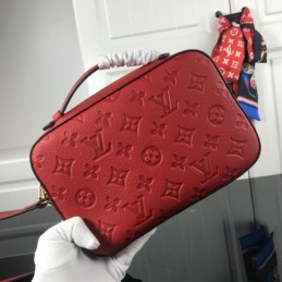 Replica Louis Vuitton Red Embossed Monogram Saintonge