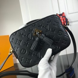 Replica Louis Vuitton Black Embossed Monogram Saintonge