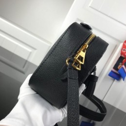 Replica Louis Vuitton Black Embossed Monogram Saintonge