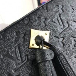 Replica Louis Vuitton Black Embossed Monogram Saintonge