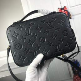Replica Louis Vuitton Black Embossed Monogram Saintonge