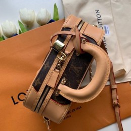 Replica Louis Vuitton Brown Monogram Round Valisette PM