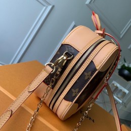 Replica Louis Vuitton Brown Monogram Round Valisette PM