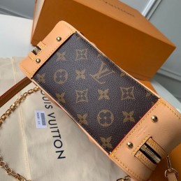 Replica Louis Vuitton Brown Monogram Round Valisette PM