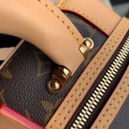 Replica Louis Vuitton Brown Monogram Round Valisette PM
