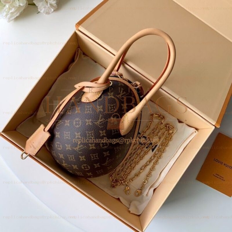 Replica Louis Vuitton Brown Monogram LV Egg Souple PM
