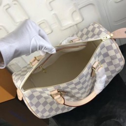 Replica Louis Vuitton White Damier Azur Speedy 30