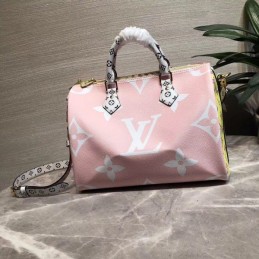 Replica Louis Vuitton Pale Pink Giant Monogram Speedy 30