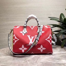 Replica Louis Vuitton Pale Pink Giant Monogram Speedy 30
