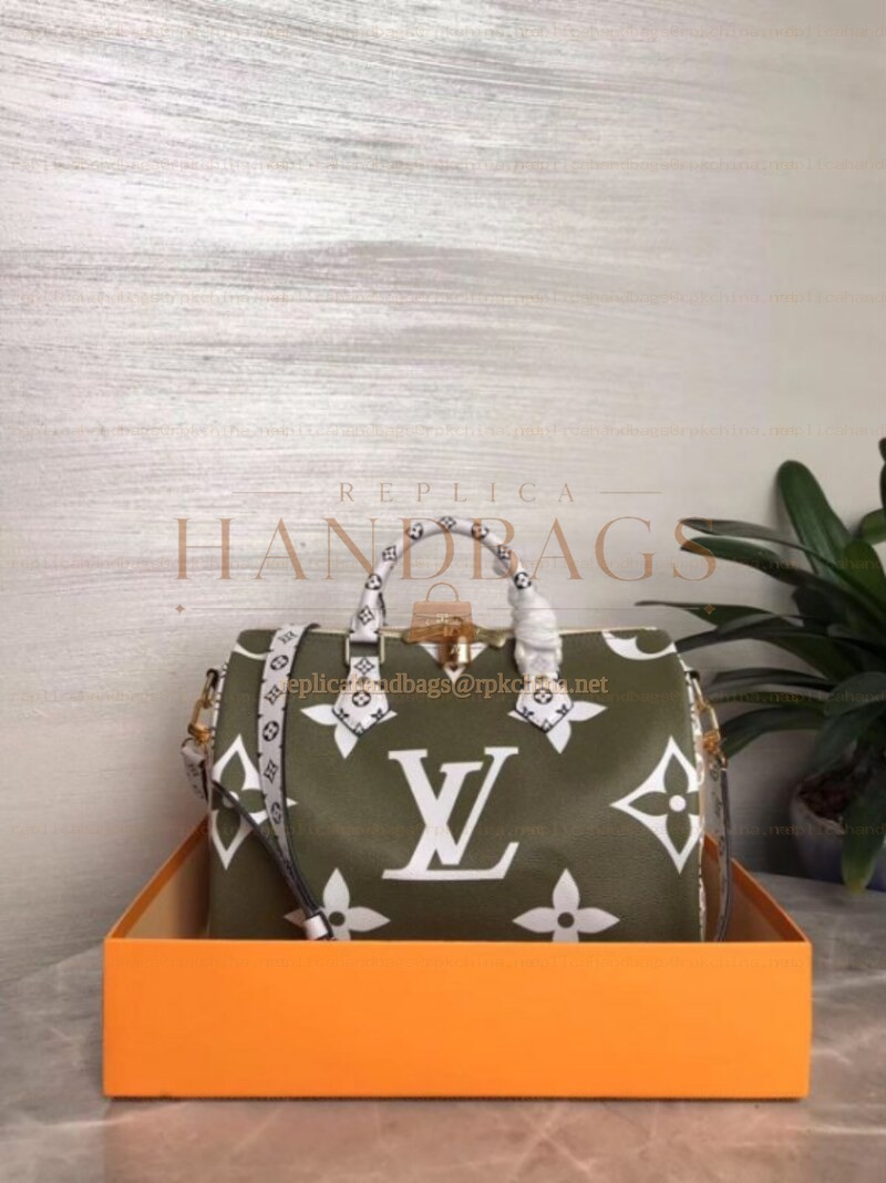 Replica Louis Vuitton Giant Monogram Khaki Speedy 30