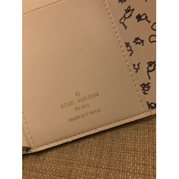 Replica Louis Vuitton Black White Monogram Character Twist Compact Wallet