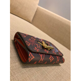 Replica Louis Vuitton Black Red Monogram Character Twist Compact Wallet