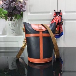 Replica Louis Vuitton Black Brown Duffle Bag