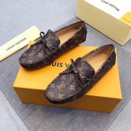 Replica Louis Vuitton Brown Monogram Tassel Loafers