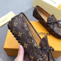 Replica Louis Vuitton Brown Monogram Tassel Loafers