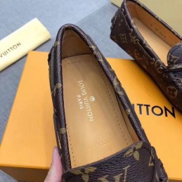 Replica Louis Vuitton Brown Monogram Tassel Loafers