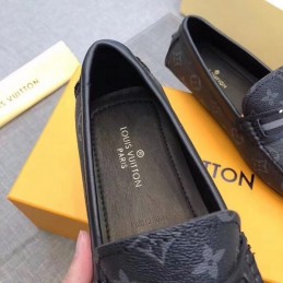 Replica Louis Vuitton Navy Monogram LV Buckle Loafers