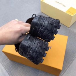 Replica Louis Vuitton Black Monogram Tassel Loafers