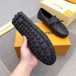 Replica Louis Vuitton Black Monogram Tassel Loafers