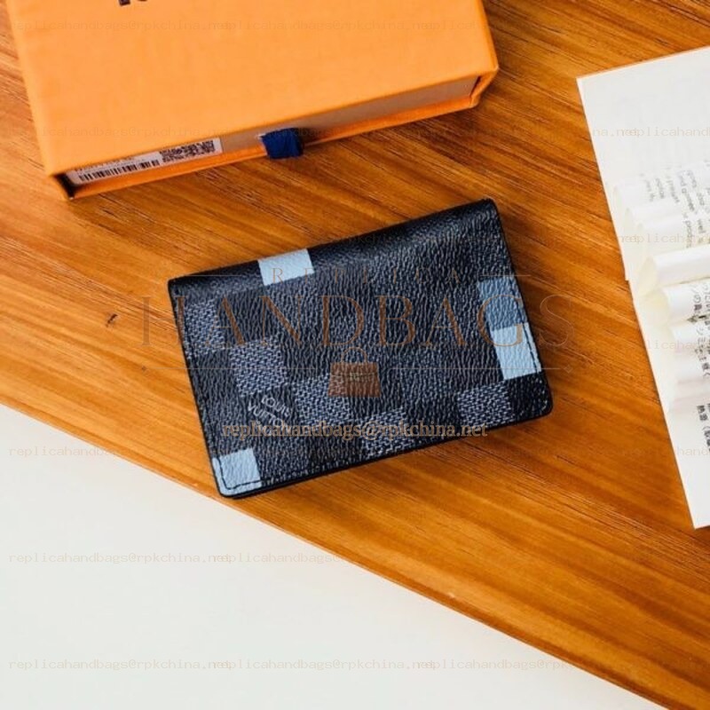 Replica Louis Vuitton Gray Damier Graphite Pocket Organizer