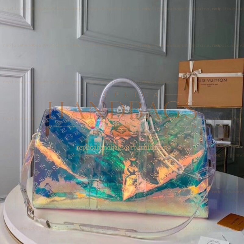 Replica Louis Vuitton Transparent Multicolor Keepall Bandouliere 50