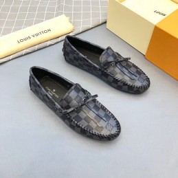 Replica Louis Vuitton Damier Graphite Driver Loafers