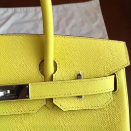 Replica Hermes Yellow Birkin 30 Palladium Hardware Bag