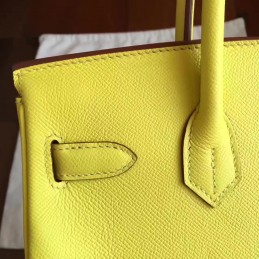 Replica Hermes Yellow Birkin 30 Palladium Hardware Bag