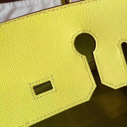 Replica Hermes Yellow Birkin 30 Palladium Hardware Bag