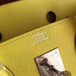 Replica Hermes Yellow Birkin 30 Palladium Hardware Bag