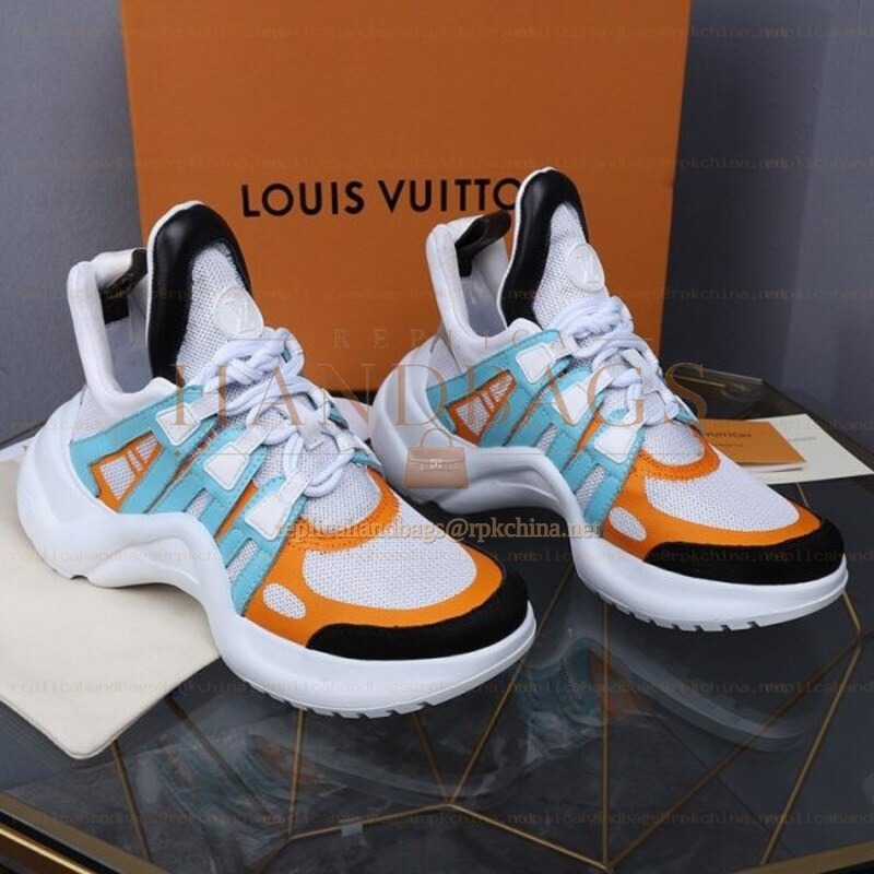 Replica Louis Vuitton White Orange Blue Archlight Trainers Sneakers