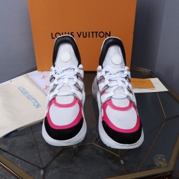 Replica Louis Vuitton White Pink Gray Archlight Trainers Sneakers