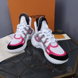 Replica Louis Vuitton White Pink Gray Archlight Trainers Sneakers