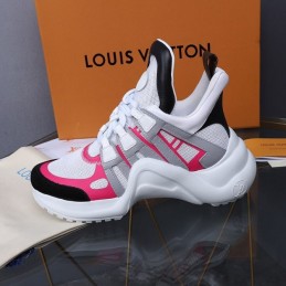 Replica Louis Vuitton White Pink Gray Archlight Trainers Sneakers