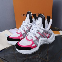 Replica Louis Vuitton White Pink Gray Archlight Trainers Sneakers
