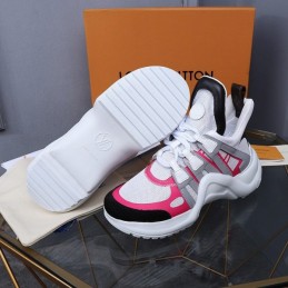 Replica Louis Vuitton White Pink Gray Archlight Trainers Sneakers