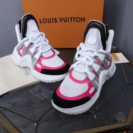Replica Louis Vuitton White Pink Gray Archlight Trainers Sneakers