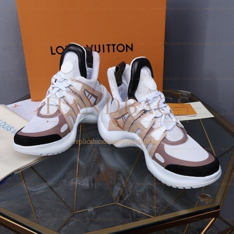 Replica Louis Vuitton White Beige Archlight Trainers Sneakers