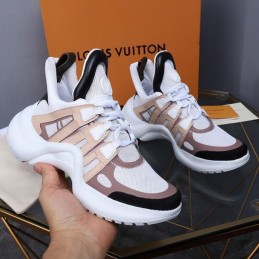 Replica Louis Vuitton White Beige Archlight Trainers Sneakers