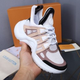 Replica Louis Vuitton White Beige Archlight Trainers Sneakers