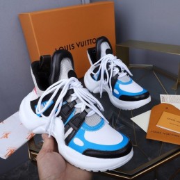Replica Louis Vuitton White Blue Black Archlight Trainers Sneakers