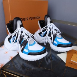 Replica Louis Vuitton White Blue Black Archlight Trainers Sneakers