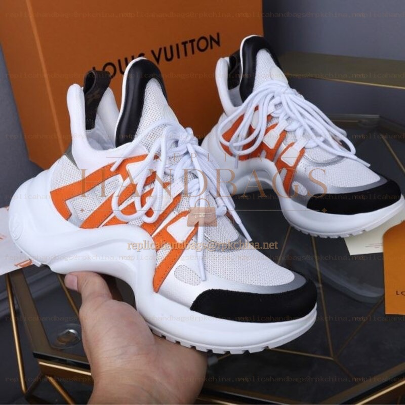 Replica Louis Vuitton White Orange Black Archlight Trainers Sneakers