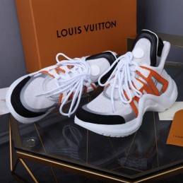 Replica Louis Vuitton White Orange Black Archlight Trainers Sneakers