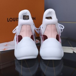 Replica Louis Vuitton White Dark Burgundy Archlight Trainers Sneakers