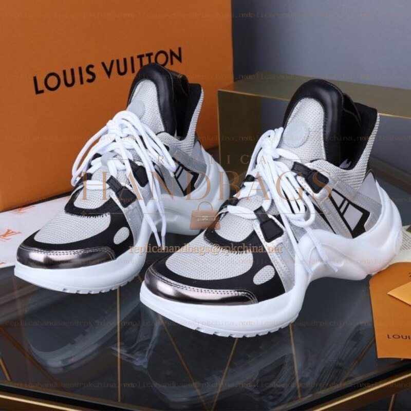 Replica Louis Vuitton White Black Archlight Trainers Sneakers - Style 2