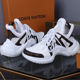 Replica Louis Vuitton White Black Brown Archlight Trainers Sneakers