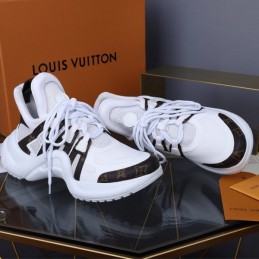 Replica Louis Vuitton White Black Brown Archlight Trainers Sneakers