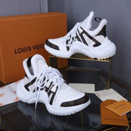 Replica Louis Vuitton White Black Brown Archlight Trainers Sneakers