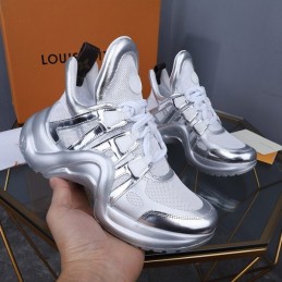 Replica Louis Vuitton Silver White Archlight Trainers Sneakers